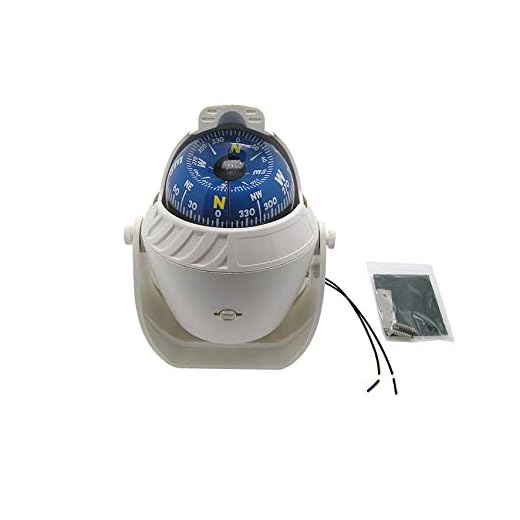 ZONCENG Marine Compass LED Light for Sail Ship Vehicle Car Boat Navigation Lights (White)