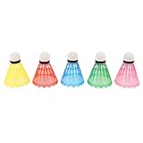 GLEAVI Lot de 6 Volants de Badminton Colorés en Mousse Légers et Stables Équipement de ...