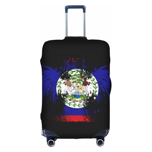 Travel Luggage Cover Belize Belizean Flag Fashion Washable Baggage Suitcase Protector Fit For Luggage Large
