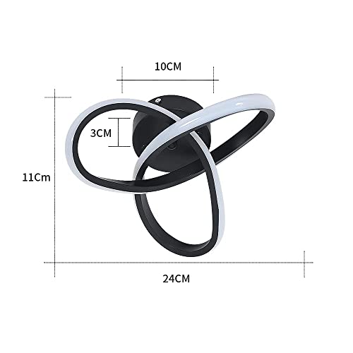 Goeco Led Ceiling Lights, 6000K Hallway Modern Spiral Design Flush Mount Ceiling Light, Light Fixtures Ceiling Mount For Bedroom, Kitchen, Living Room, Office, Stair, Etc #TOP6