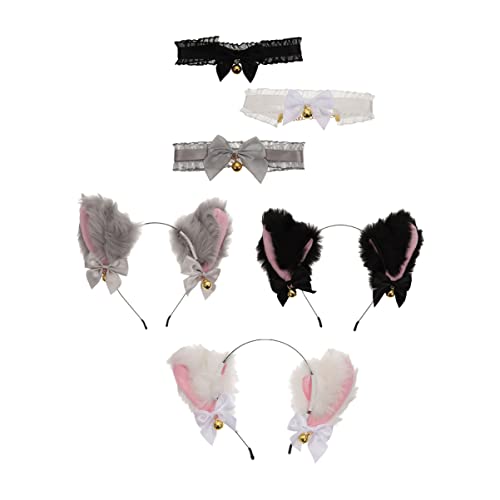 Oreilles de chat pour fille lot de 3 bandeaux de cosplay au maintien parfait