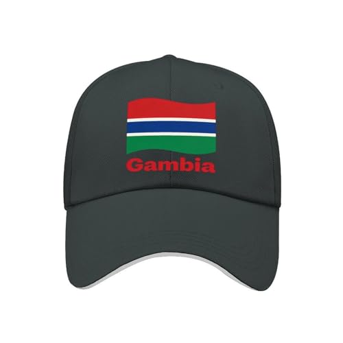 Casquette De Baseball Homme Unisexe Réglable Gambie Drapeau National Respirante Légère Anti Soleil Style Classique Outdoor Coupe du Monde