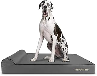 The Dog’s Bed Orthopedic Headrest Dog Bed XXL Grey/Black 54x36, Memory Foam, Pain Relief for Arthritis, Hip & Elbow Dysplasia, Post Surgery, Lameness, Supportive, Calming, Waterproof Washable Cover