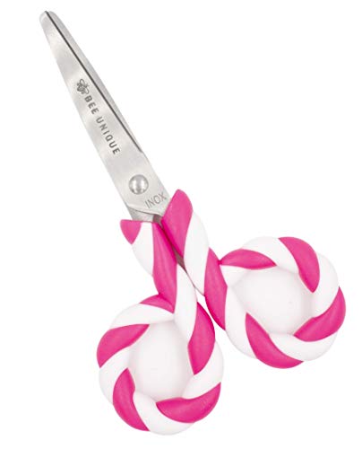 Tesoura Escolar Lâmina Inox - Formato Candy Rosa 13.5 cm, DS-SO0018