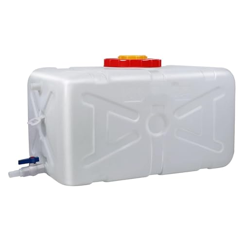 JIESOO Depósito Agua Cuadrado Blanco Cubo Reforzado Coche Ideal Viajes En Actividades Aire Libre Fácil Transportar(100L)