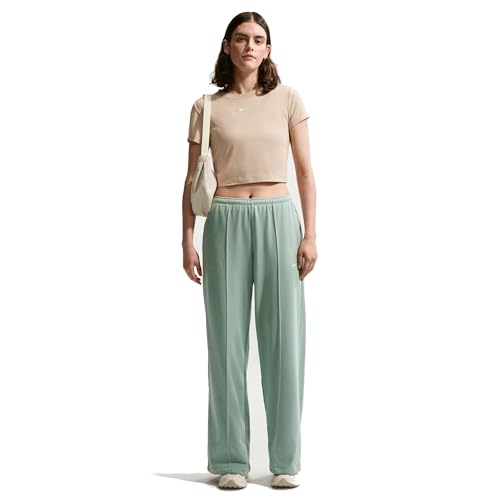 T-Shirt Court Nike Sportswear Chill Knit pour Femme en Maille Côtelée Bleue