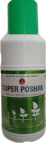 Super Poshak Liquid Soil Fertilizer - Micro & Soil Nutrient Blend for Home Garden Plants (500 ml) - Organic Liquid Fertilizer for Indoor and Outdoor Growth (Pack of 1)