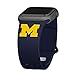 Affinity Bands Michigan Wolverines Silicone Sport Band compatible with Apple Watch (42/44/45mm Navy)