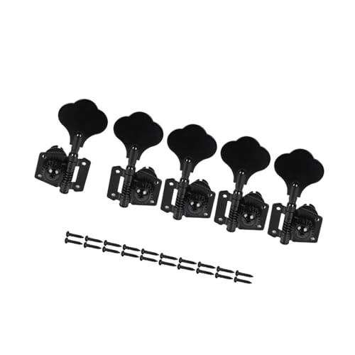 Afinadores De Cabeza De Máquina 5 clavijas de afinación para bajo 4R1L 5 cuerdas color negro
