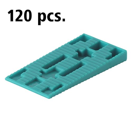 wolfcraft 120 Plastic Spacer Wedges I 8648000 I 40 Plastic Wedges - Ideal for Creating Expansion Joints, Green - Image 4