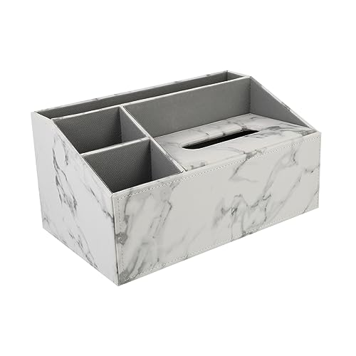Boîte à mouchoirs avec rangement télécommande Mobestech en cuir