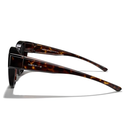 MERRY'S Trendy Fit Over Polarized Sunglasses for Men Women Oversized Square Sun Glasses UV400 Protection Shades S60623