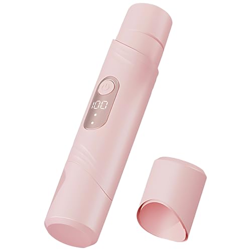 Afeitadora eléctrica para mujer recargable por USB con cabezales duales color rosa para cuerpo