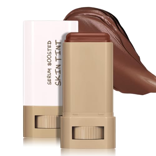 XTJXTJ 6 Colors Foundation Stick Beauty Balm Serum Boosted Skin Tint, Long-Lasting Coverage, Tinted Moisturizer For Face, Portabl Moisturizing Essence Contour Stick Foundation Beauty Balm (#05)