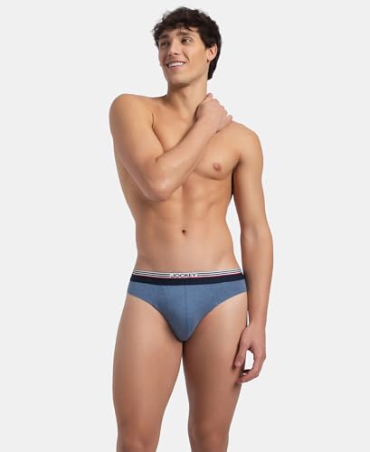 Image of Jockey US49 Men Super Combed Cotton Solid Brief with Ultrasoft Waistband