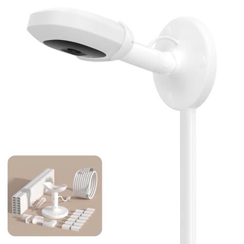 tihii Wall Mount for Nanit Secure Wall Holder for Nanit Pro/Plus/Original Cameras Nursery Baby Monitor Accessory Stand with Cable Management for Baby Rooms Playrooms Bedroom - Camera Not Included