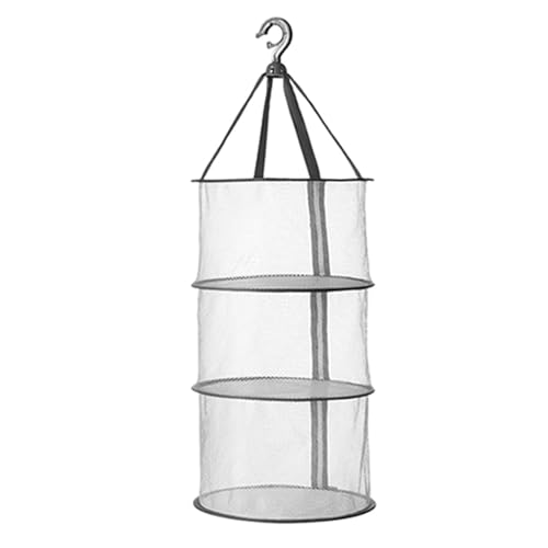 Cesta de secado de ropa, secadora de aire de malla de 3 capas, secadora de ropa de malla, estante de secado plegable para suéter, red de secado hidropónico, para ropa interior, calcetines, suéter