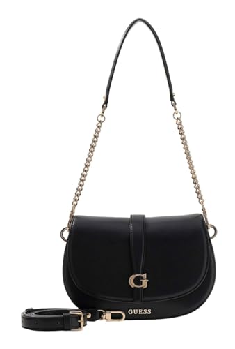 Sac à épaule Guess Carrie Flap noir bandoulière élégant pour femme
