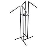 4 Way Clothing Rack with Slanted Arms - Black