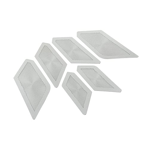 Image of TOYCIDFG Car Craft PerCompatible withated Rear Hood Vent Grille Inserts, Polished Stainless Steel Compatible with C8 Corvette Stingray 2020-2024 (Manual Convertible Version)
