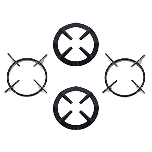 GLEAVI 4pièces Lot De Supports De Cuisinière à Gaz Noir Pour Poêle à Wok Et Autres Ustensiles De Cuisine
