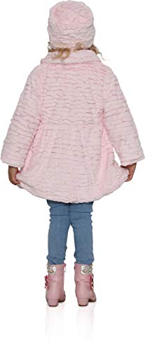 Widgeon Little Girls' 3 Bow Faux Fur Coat with Hat4