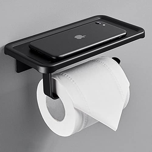 Taoxin Porte-Papier Toilette,Papier Toilette avec étagère,Distributeur de Papier Toilette Mural,Vous Pouvez Mettre des téléphones Portables, de l'aromathérapie et d'autres Articles sur l'étagère Cover