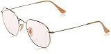 Ray-Ban RB3548N Hexagonal Flat Lens Evolve Polarized Sunglasses, Copper/Photochromic Light Pink, 51...
