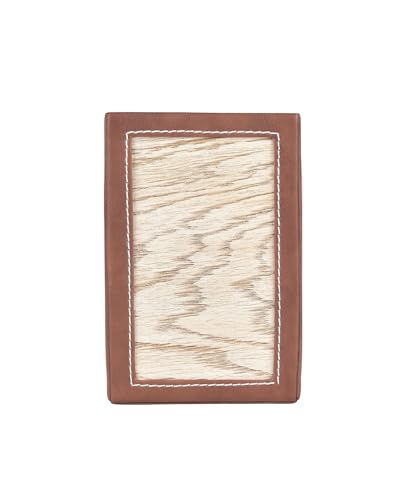 Image of Premsons Leather Holder Desk Supplies Organizer, Brown