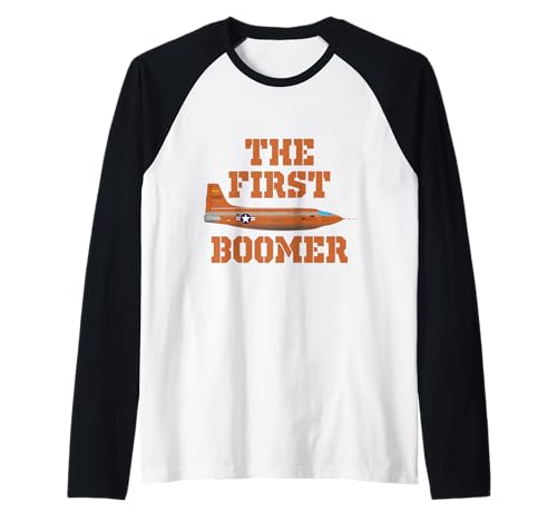 Funny ok boomer Bell X-1 airplane plane sound rocket chuck Raglan Baseball Tee
