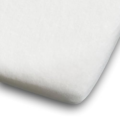 Callowesse 2 Pack Crib Fitted Sheets 40 x 94cm - 100 Percent Cotton Bedding for Your Baby. Elasticated Outer Edges for Snug Fit. 2 Sheets Colour White