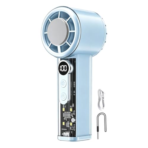Ventilateur refroidisseur portable écran numérique 100 vitesses rechargeable USB - 2