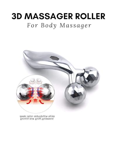 Image of 3D Manual Face Roller Massager, 360 Degree Rotating Dual Ball Facial & Body Massage Tool for Women and Men, Jawline, Neck, Arms, Relaxation & Daily Skin Care