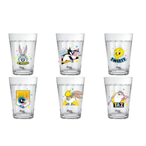 Kit 6 Copos Americanos Looney Tunes 190ML com Caixa