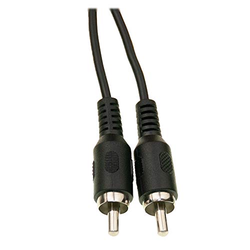 CableWholesale RCA Audio Video Cable, RCA Male to RCA Male A/V Cable, Black 26 AWG, 12 ft