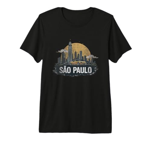 Retro São Paulo Paisaje Vintage Recuerdo Camiseta Premium