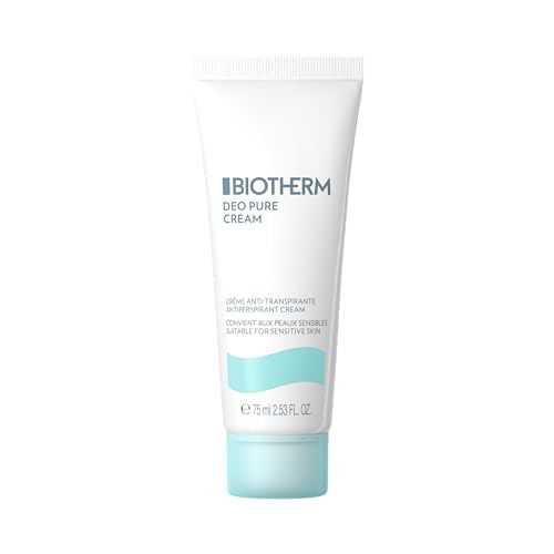 BIOTHERM Deo Pure Creme, antitranspirantes Deodorant, pflegende Deocreme mit beruhigendem Kamille-Extrakt, wirksamer Schutz vor Schweißgeruch für sensible Haut, 75 ml