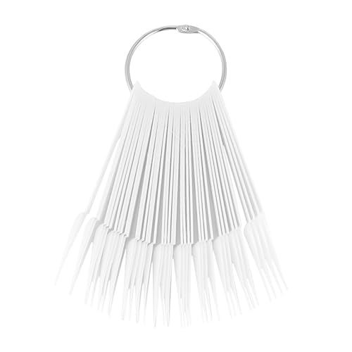 Healvian Nuancier Ongles En Éventail 40 Pièces Bâtons D'Affichage Manucure En Plastique Anneau Rond Pour Pratique Et Présentation Vernis À Ongles