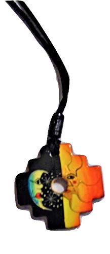 Ckakana Andean Cross Sun and Moon Design Handmade with Ceramic Necklace From Peru