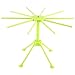 HERCHR Stendino per Pasta Pieghevole, Supporto per Spaghetti con 10 Braccia, 11 x 6,6 Pollici(Verde)