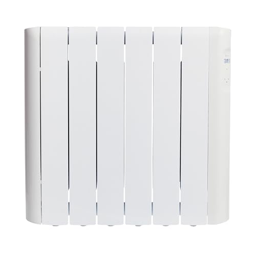 Haverland RCE6S LCD | Emisor Térmico a Fluido Programable | 900 W | Diseño Compacto | Indicador de Consumo | Programación 24/7 | Función BOOST + ITCS | Uso Ideal 1-6h/día | +/- 10-15 m² | Blanco