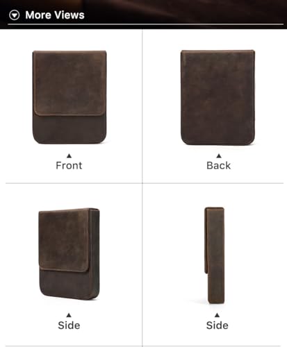 MIVLXLX Estojo de Couro para Canetas com Seis Assentos, Bandeja para Lápis, Suporte para Canetas, Or