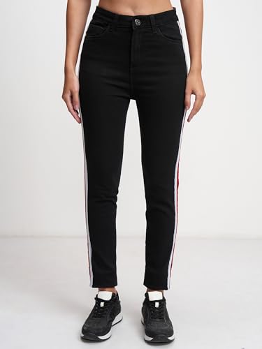 Image of Tokyo Talkies Women's Super Skinny Fit Regular Jeans | Stretchable Mid-Rise Jeans Pant