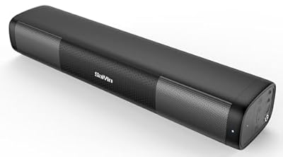 Saiyin 15.2 Inch Compact Sound Bar for Smart TV, 50W Soundbar for TV with Bluetooth5.3, Opt & AUX, Easy Setup & Wall Mountable, Perfect tv Sound bar for PC and Small Spaces Like Bedrooms