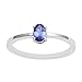 Anillo de plata de ley 925 con punta oval Tanzanite Anillo de calidad minimalista tamaño-19