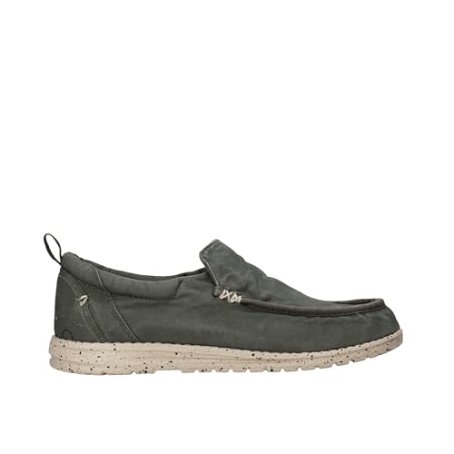 Slip-On Homme Lumberjack Bleu Chaussures Toile sans Lacets Confortables Légères