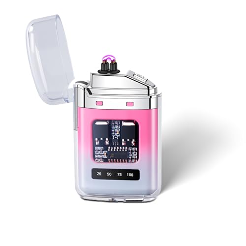 EleBikk Elektronisches Feuerzeug, Doppeltes Elektrisches Bogenfeuerzeug, Wiederaufladbares Typ-C-Feuerzeug, LED-Leistungsanzeige, Winddichtes Plasma-Doppelbogen, Kompakt und Leicht zu Tragen EleBikk Elektronisches Feuerzeug, Doppeltes Elektrisches Bogenfeuerzeug, Wiederaufladbares Typ-C-Feuerzeug, LED-Leistungsanzeige, Winddichtes Plasma-Doppelbogen, Kompakt und Leicht zu Tragen