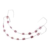 1 Paar zahnärztliche falsche Zahnspangen mit Aufbewahrungsbox -Zahnmodelldekoration (Rose Red)