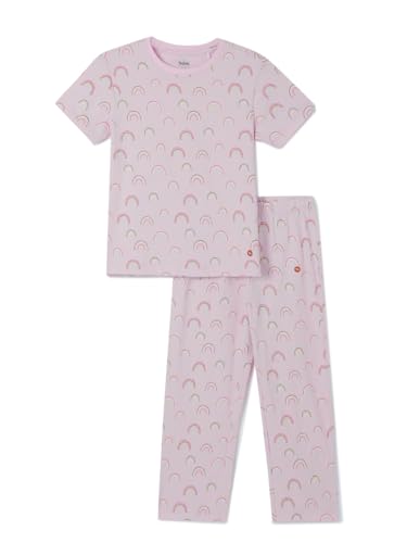Image of Milou 100% Cotton Half Sleeves Biowashed Printed Homewear T-Shirt and Pajama | Night Suit Set|Unisex Sleepwear for Boys & Girls | Soft & Breathable, Safe Dyes, Label-Free Comfort