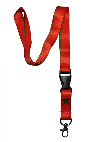 TAO Tour de Cou Porte Badge Régions Porte Clés Cordon avec Clip (Maroc)